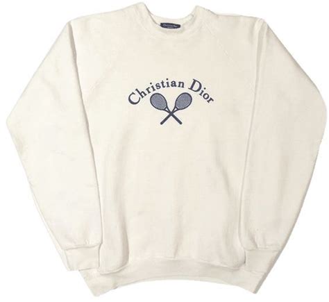 dior box logo crewneck|christian Dior tennis crewneck.